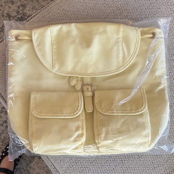 Yellow Backpack with Front Pockets - Picture 4 of 7